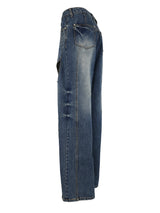 Stud Cat Eye Cut out denim pants