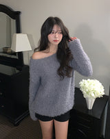 Bayes Boat Neck Boucle Knit