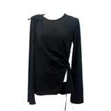 Cloud Draw Deck Shirring Team Long Sleeve T-Shirt (4 Colors)