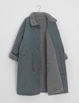 Panbi Wool Long Bomber Jacket