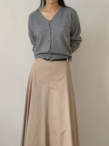 Close A-line Flare Long Skirt