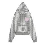 Melo Heart Patch Hoodie Zip-up