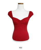Bell shirring puff sleeveless
