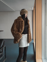 Regina cut half fur coat