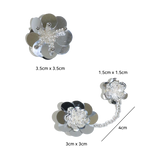 【MADE】デューイーフラワーシューチャーム (silver, 3pcs)