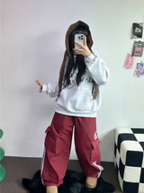 TRACK CARGO STRING PADDING PANTS ❤🖤🤎💚💙5COLOR