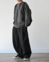 DRW D-RING ONE TUCK BALLOON PANTS BK 