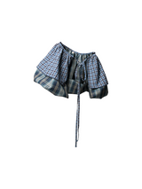 RELABEL Time Element (Touch Flow) Multi Wear Method Buckle Micro Wrinkle Grid Puff Curtain Men's and Women's Half Skirts
