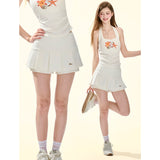 [Girly Fancy Club] pure series* summer refreshing versatile casual white pleated skort