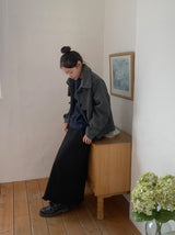 Philp Peach Fuzz Frill Long Skirt