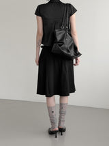 Trench Button Crop Short Sleeve Shirt Jacket