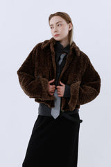 SHEARLING POCKET COAT_BROWN