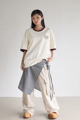 PATTERN LINE RINGER T-SHIRT