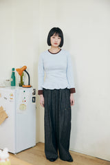 Layered frill T-shirt  / Peach