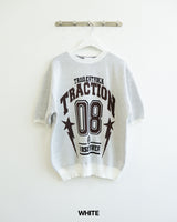 Bold Printed Short-Sleeved Knit