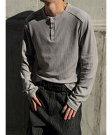 [MUSCLE FIT] Golgi raglan henry neck knit(3color)