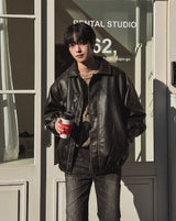 Fodeli Leather Over Padding Jacket