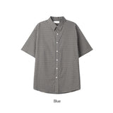 BROUA チェック半袖シャツ