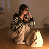 【BELLIDE MADE】ワッフルストライプジップアップパーカー