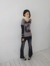 ヘアレイヤードTシャツ
