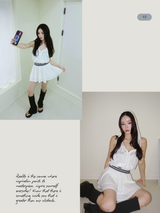 Sporty Hooded Flare Skirt Two Piece