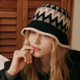 Triangle Pattern Bucket Hat (Black)