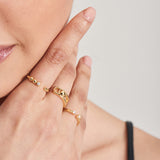 [Worn by Han Hyo-joo, SoYou, Bvlgari Min-young] Ball Cubic 925 Silver + Rhodium Plating Adjustable Size Ring R045-01G-CZ