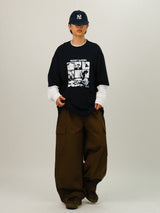 ADシークレット レイヤード ロングスリーブ T