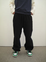 Denim Contrast Lettering Sweatpants (2 Colors)