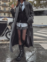 Moi Side Pocket Double Long Coat