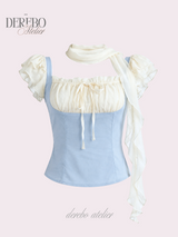 Charles chiffon scarf chiffon blouse