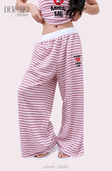 Love Me Stripe Tube Top Sweatpants Set (SET)