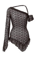 Lace drape top