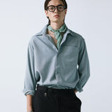 breeze line stripe shirt ash blue