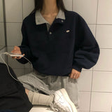 [BELLIDE MADE] ルーズフィットカラーリングプラケットトレーナー
