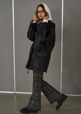LEATHER STRING HALF COAT