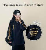 Football Two-Line Loose Fit Sweatshirt