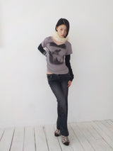 ヘアレイヤードTシャツ