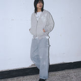 Untitled Starrynight Small Stripe Hood Zip Up Melange White