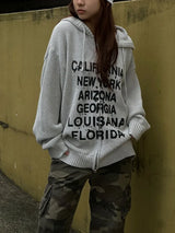 カリニットライトグレージップアップ