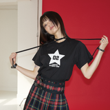 リボンロックTシャツ ブラック