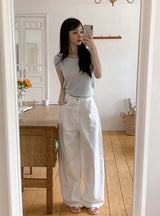 Dian Flap Pocket Cotton Balloon Wide Pants (2color)
