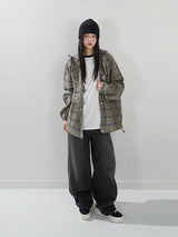 (UNISEX) Brany Flannel Hood Shirt