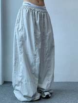 BALLOON SNAP POINT NYLON PANTS💚🩶🖤