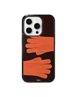 Orange Gloves Epoxy Silver Case
