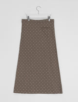Neiro Cotton Dot Maxi Long Skirt