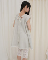 COUNTRY FLARE LINEN DRESS / BEIGE