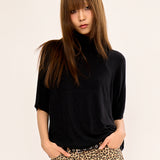 Turtle Neck Top - Black