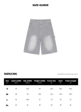 BTB : ウェーブウォッシングカーペンターショーツ [GRAY CORE] [UNISEX]