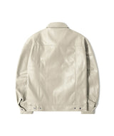 RG Synthetic Leather シングルジャケット（クリーム）
